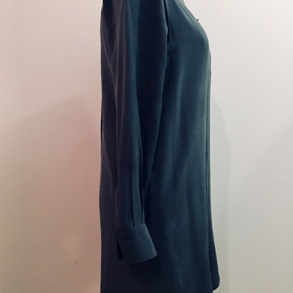 All Saints Madison Silk Shirt Dress Sz 4, Slate - Picture 4 of 8